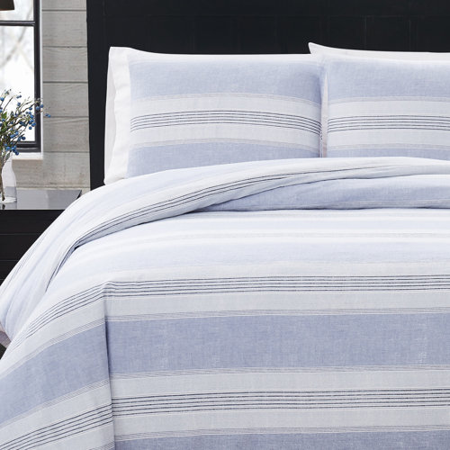 London Fog Stripe Flannel Comforter Set & Reviews Wayfair